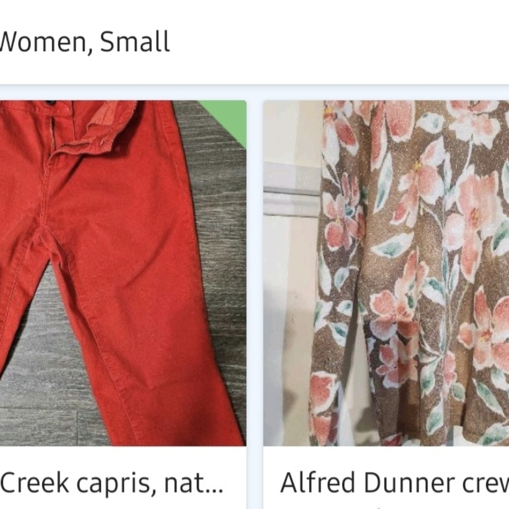 Women's Sz SMALL LOT(2), Capris & Sweater